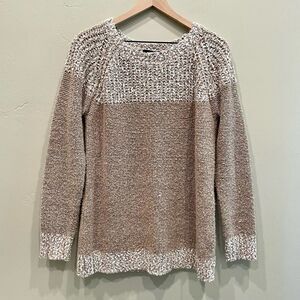 Fate Clairina Textured Pink Blush Pullover Sweater - Size: Large